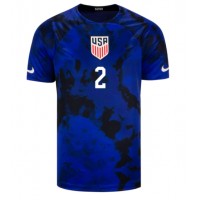 Camisa de Futebol Estados Unidos Sergino Dest #2 Equipamento Secundário Mundo 2022 Manga Curta